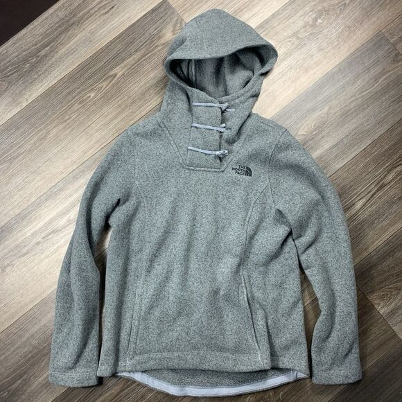 The North Face Jacket Crescent Fleece Hooded Pullover Fleece Sweater Sz Small - Picture 1 of 7